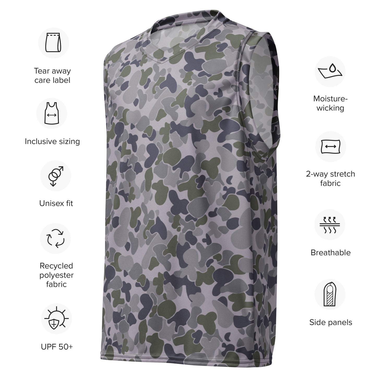 Australian AUSCAM Disruptive Pattern Navy Uniform (DPNU) CAMO unisex basketball jersey - Basketball Jerseys