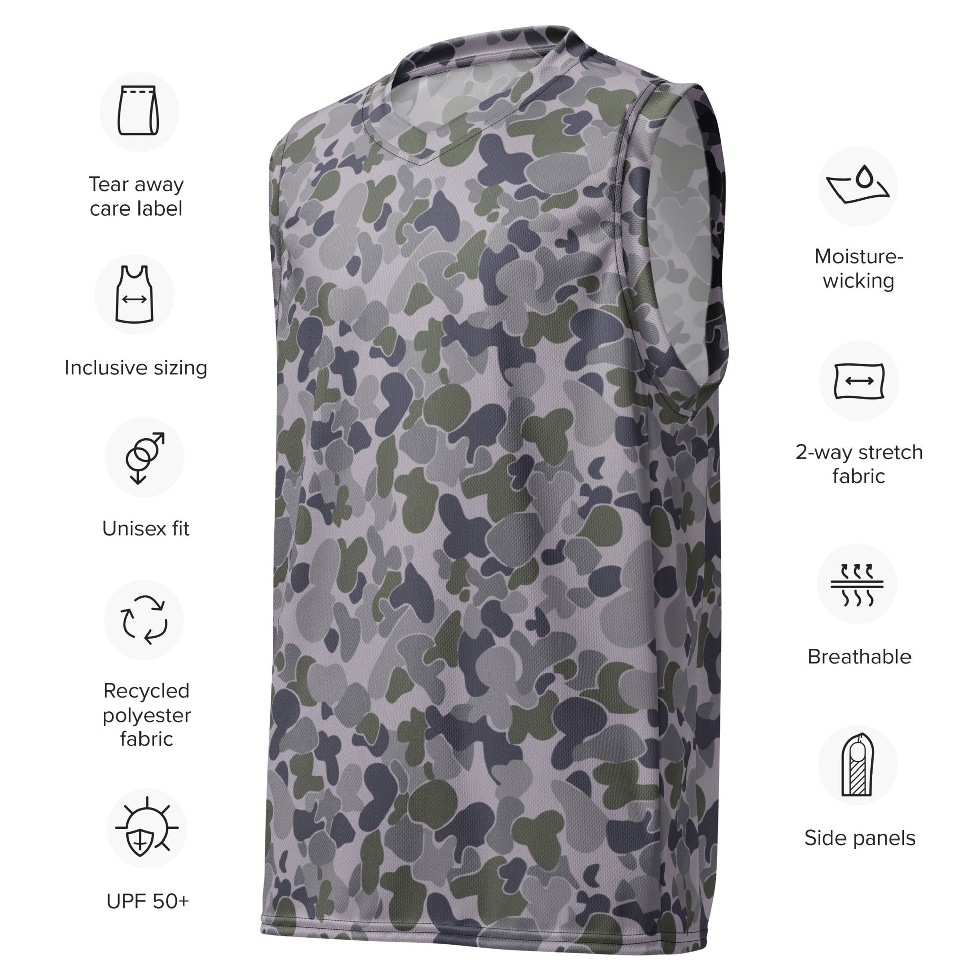 Australian AUSCAM Disruptive Pattern Navy Uniform (DPNU) CAMO unisex basketball jersey - Basketball Jerseys