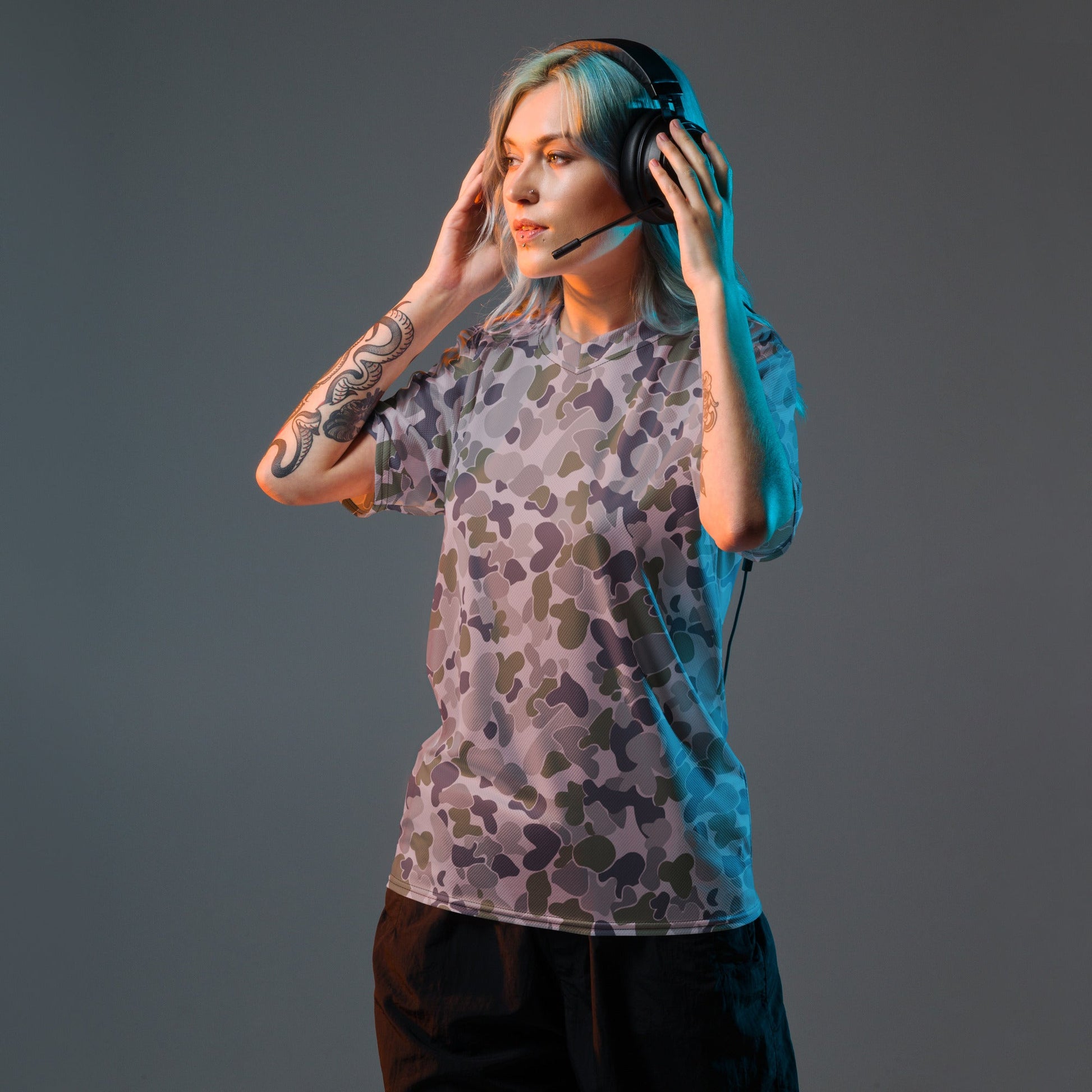 Australian AUSCAM Disruptive Pattern Navy Uniform (DPNU) CAMO unisex sports jersey - Sports Jerseys