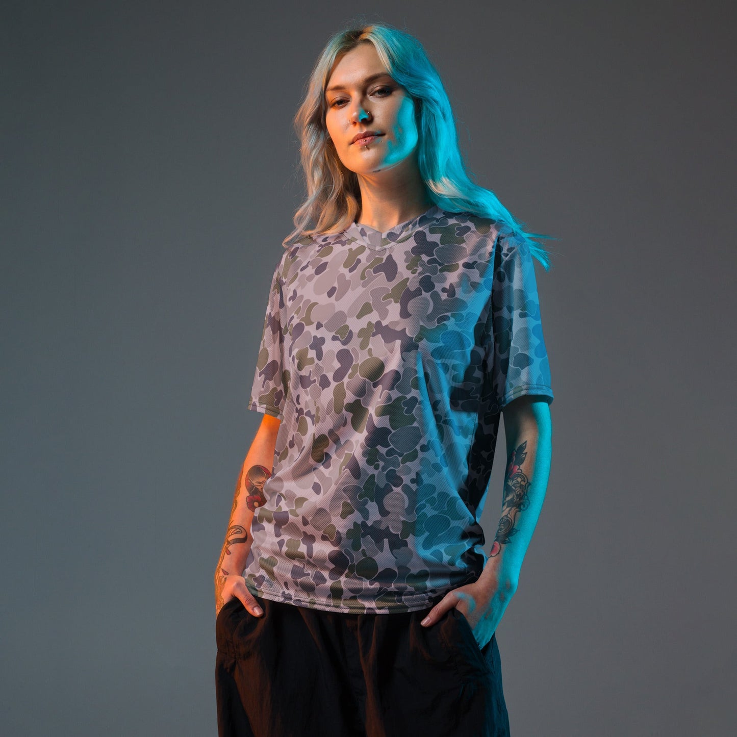 Australian AUSCAM Disruptive Pattern Navy Uniform (DPNU) CAMO unisex sports jersey - Sports Jerseys