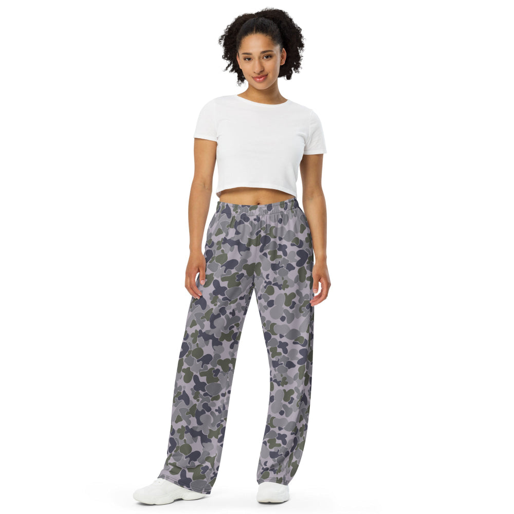 Australian AUSCAM Disruptive Pattern Navy Uniform (DPNU) CAMO unisex wide-leg pants - Unisex Wide-Leg Pants