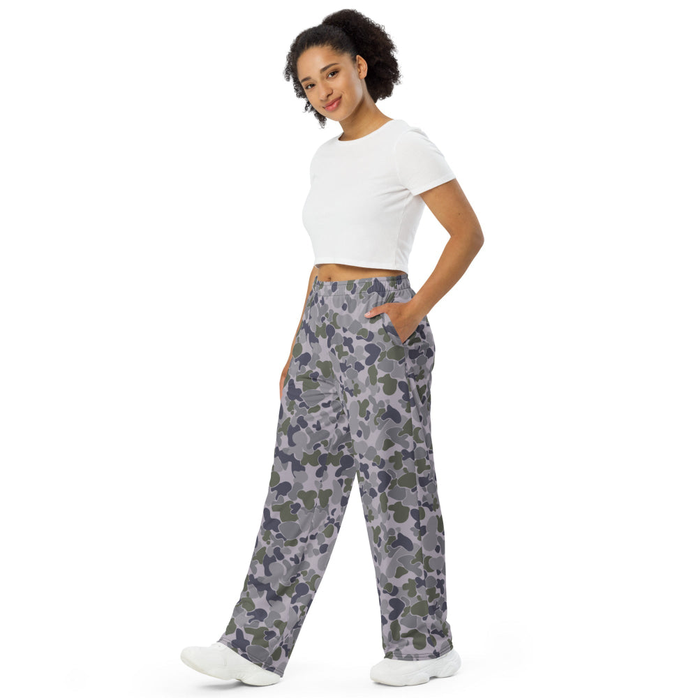 Australian AUSCAM Disruptive Pattern Navy Uniform (DPNU) CAMO unisex wide-leg pants - Unisex Wide-Leg Pants