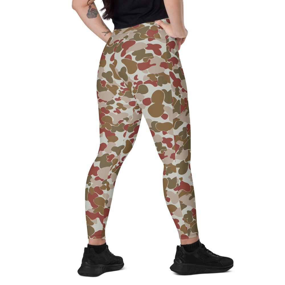 Australian AUSCAM OPFOR Disruptive Pattern Camouflage Uniform (DPCU) CAMO Leggings with pockets - 2XS - Womens With Pockets