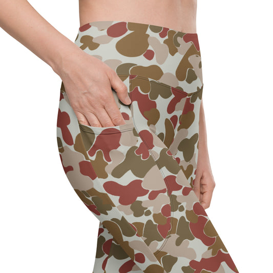 Australian AUSCAM OPFOR Disruptive Pattern Camouflage Uniform (DPCU) CAMO Leggings with pockets - Womens With Pockets