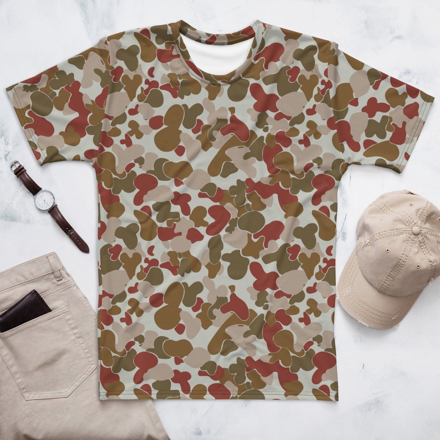 Australian AUSCAM OPFOR Disruptive Pattern Camouflage Uniform (DPCU) CAMO Men’s T-shirt - XS - Mens T-Shirt