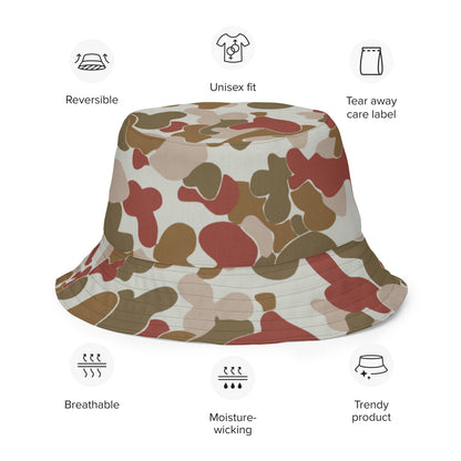 Australian AUSCAM OPFOR Disruptive Pattern Camouflage Uniform (DPCU) CAMO Reversible bucket hat - Bucket Hat