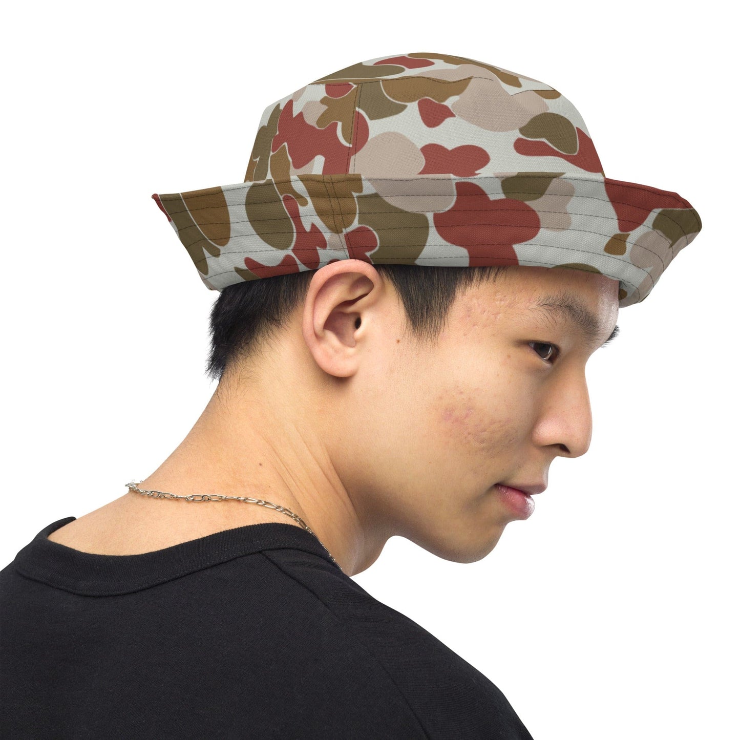 Australian AUSCAM OPFOR Disruptive Pattern Camouflage Uniform (DPCU) CAMO Reversible bucket hat - Bucket Hat