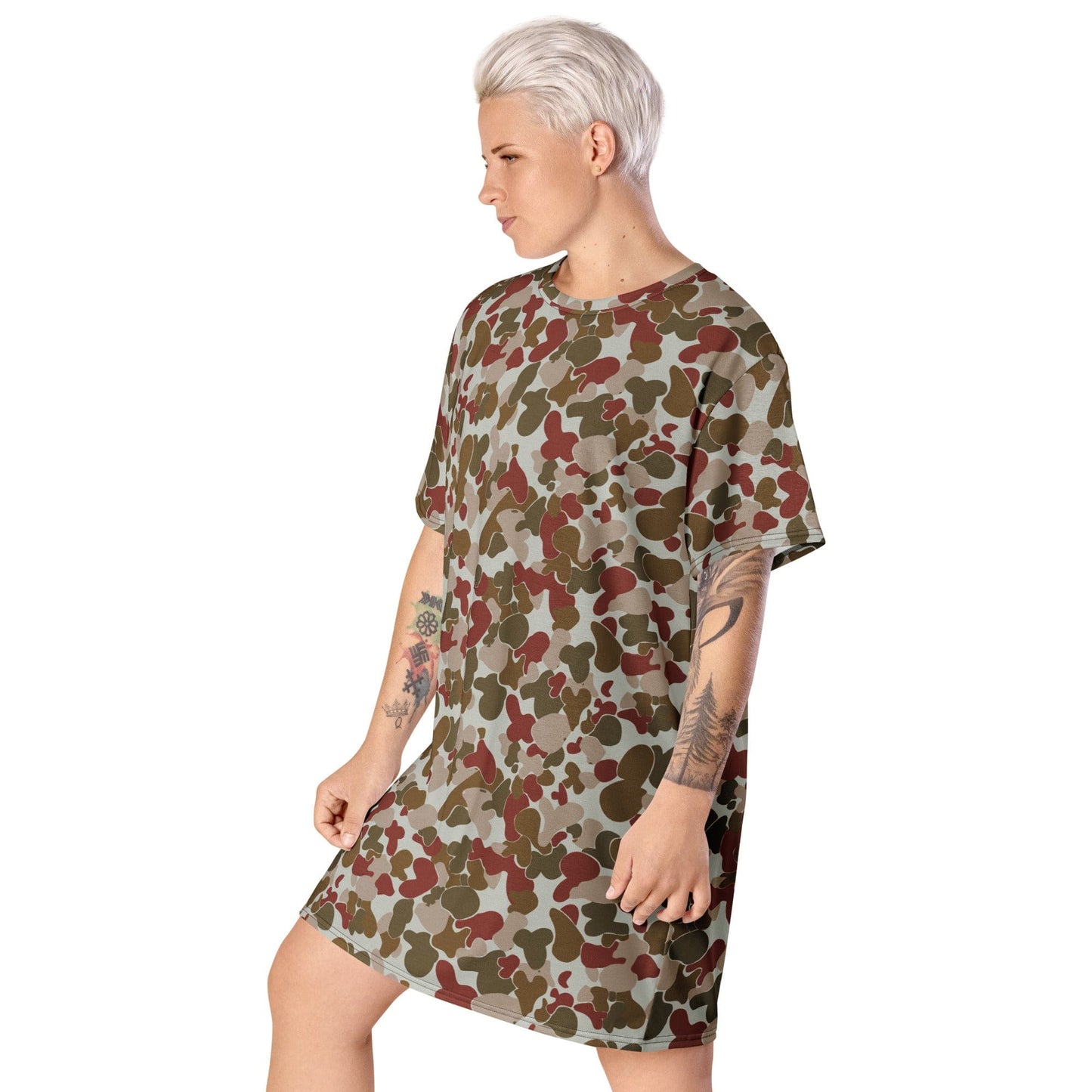 Australian AUSCAM OPFOR Disruptive Pattern Camouflage Uniform (DPCU) CAMO T-shirt dress - Womens T-Shirt Dress