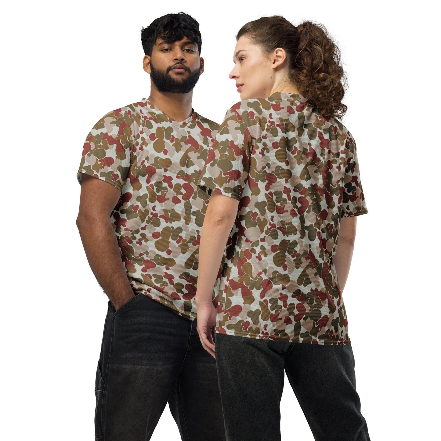 Australian AUSCAM OPFOR Disruptive Pattern Camouflage Uniform (DPCU) CAMO unisex sports jersey - 2XS - Sports Jerseys