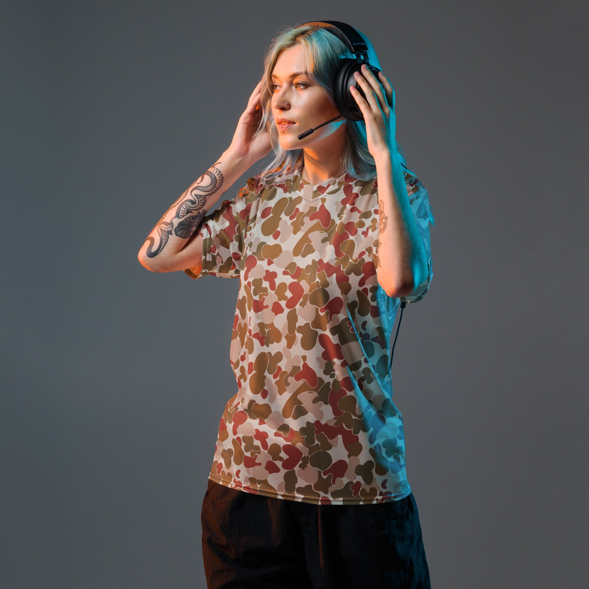 Australian AUSCAM OPFOR Disruptive Pattern Camouflage Uniform (DPCU) CAMO unisex sports jersey - Sports Jerseys