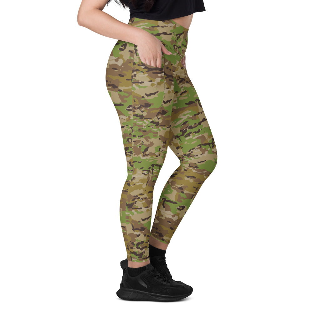 Australian Multicam Camouflage Uniform (AMCU) CAMO Leggings with pockets - Womens With Pockets