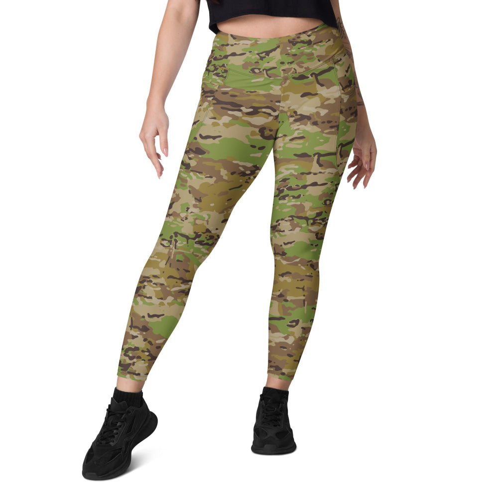 Australian Multicam Camouflage Uniform (AMCU) CAMO Leggings with pockets - Womens With Pockets