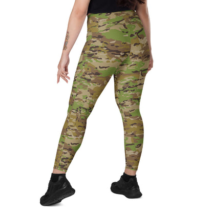 Australian Multicam Camouflage Uniform (AMCU) CAMO Leggings with pockets - Womens With Pockets