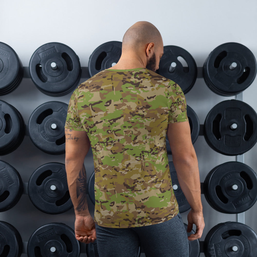 Australian Multicam Camouflage Uniform (AMCU) CAMO Men’s Athletic T-shirt - Mens T-Shirt