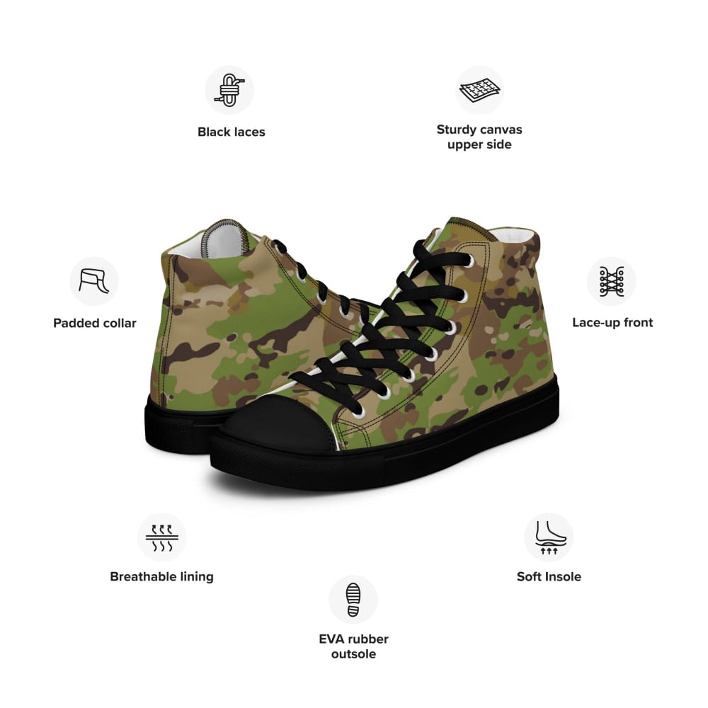 Australian Multicam Camouflage Uniform (AMCU) CAMO Men’s high top canvas shoes