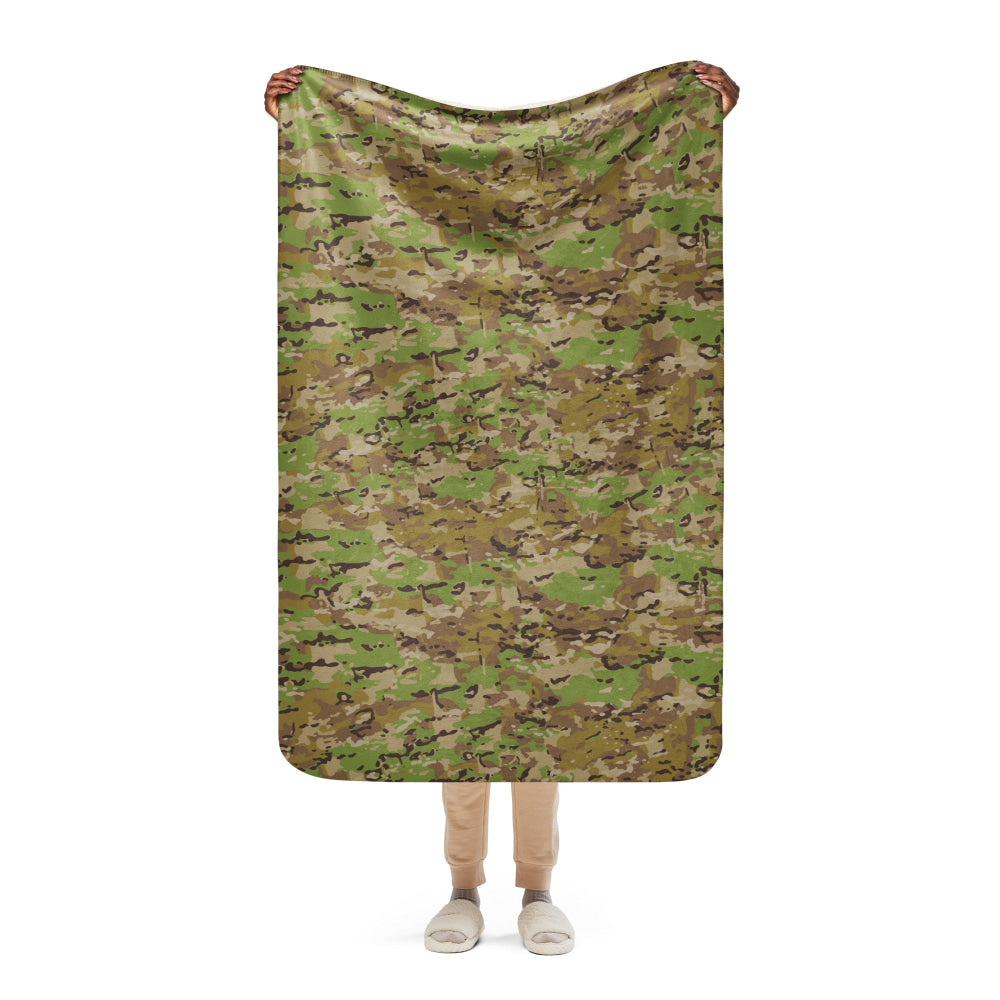 Australian Multicam Camouflage Uniform (AMCU) CAMO Sherpa blanket - 37″×57″ - Blanket