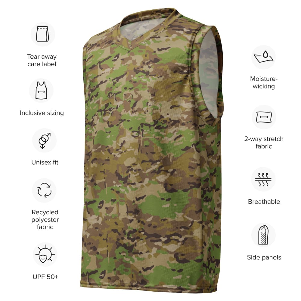 Australian Multicam Camouflage Uniform (AMCU) CAMO unisex basketball jersey