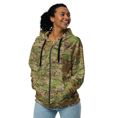 Australian Multicam Camouflage Uniform (AMCU) CAMO Unisex zip hoodie