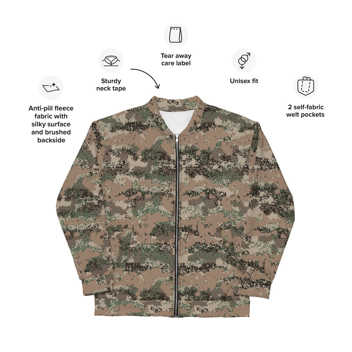 Austrian Digital Jagdkommando CAMO Unisex Bomber Jacket - Jackets