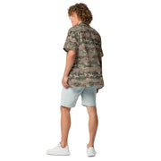 Digital Alpine Jagdkommando CAMO Unisex Short-Sleeve Button Shirt - Button-Up