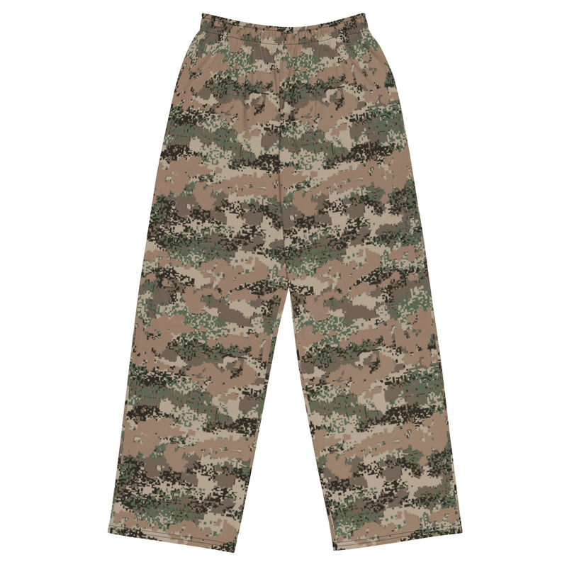 Digital Alpine Jagdkommando CAMO Unisex Wide-Leg Leisure Pants - 2XS - Pant