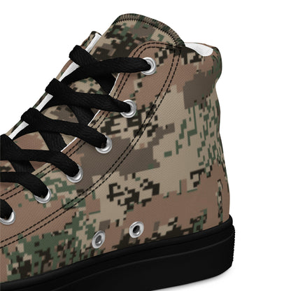 Austrian Jagdkommando Digital CAMO Men’s high top canvas shoes - Mens High Top Canvas Shoes