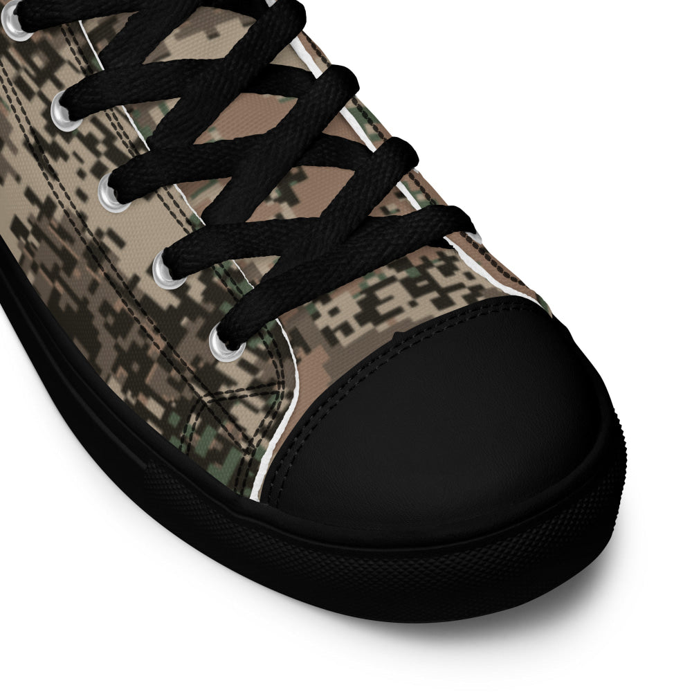 Austrian Jagdkommando Digital CAMO Men’s high top canvas shoes - Mens High Top Canvas Shoes