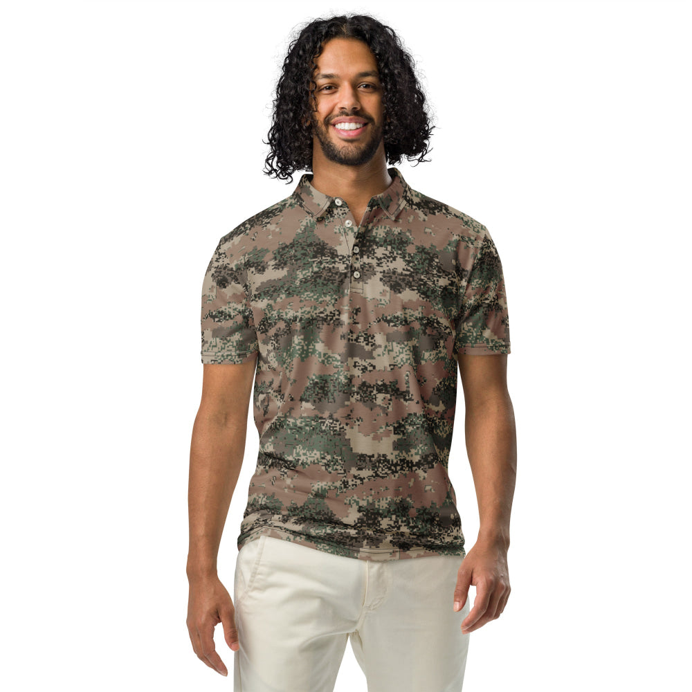 Austrian Jagdkommando Digital CAMO Men’s slim fit polo - Mens Slim Fit Polo