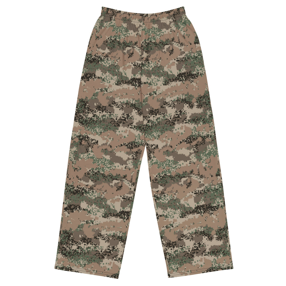 Austrian Jagdkommando Digital CAMO unisex wide-leg pants - 2XS - Unisex Wide-Leg Pants