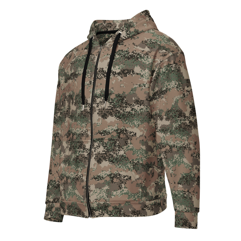 Austrian Jagdkommando Digital CAMO Unisex zip hoodie - 2XS - Zip Hoodie