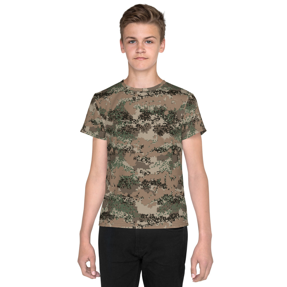 Austrian Jagdkommando Digital CAMO Youth crew neck t-shirt - 8 - Crew Neck T-shirt