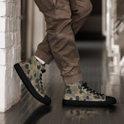Pea Dot Erbsenmuster K4 CAMO Mens High-Top Canvas Shoes - Black / 5