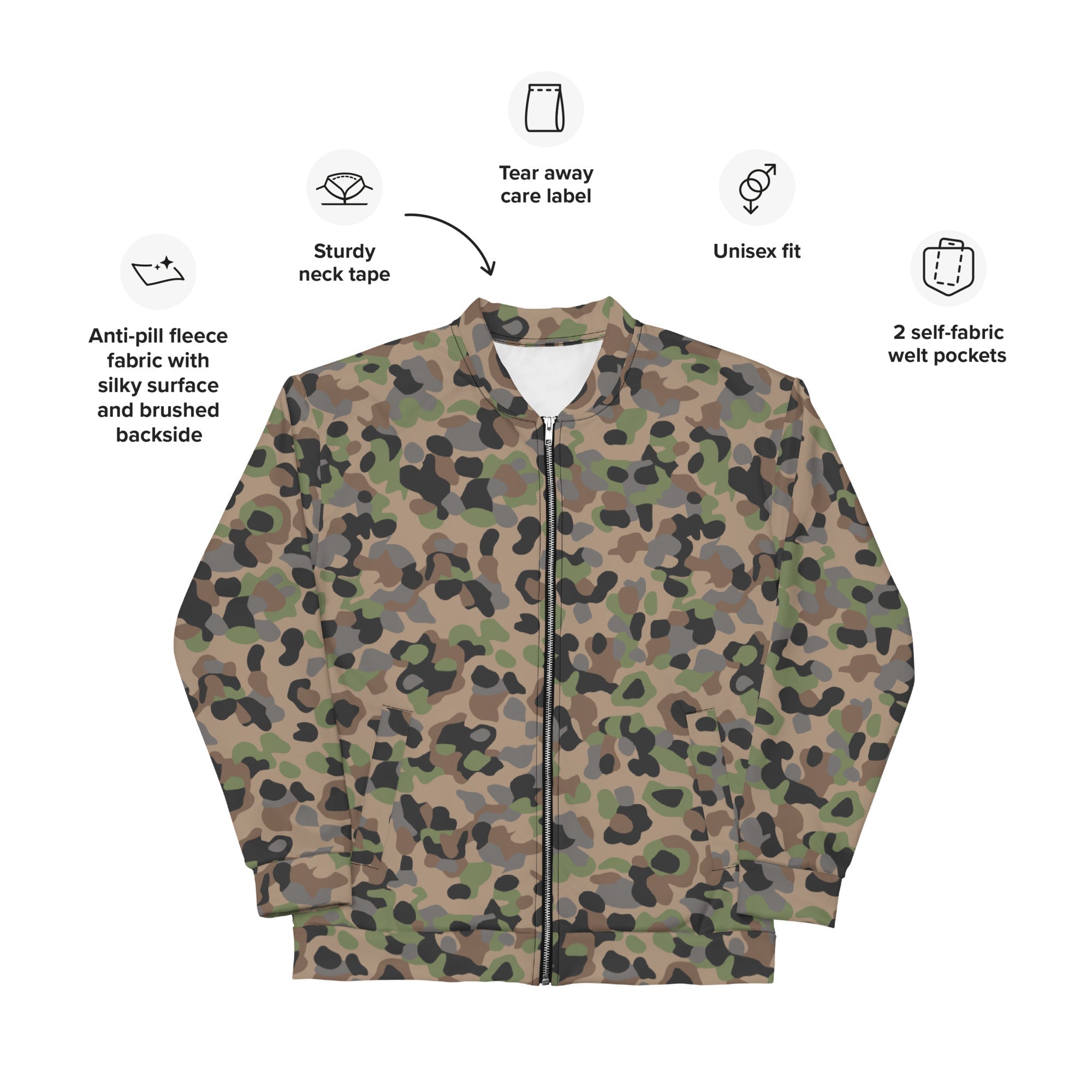 CAMO HQ - Pea Dot Erbsenmuster K4 CAMO Unisex Bomber Jacket
