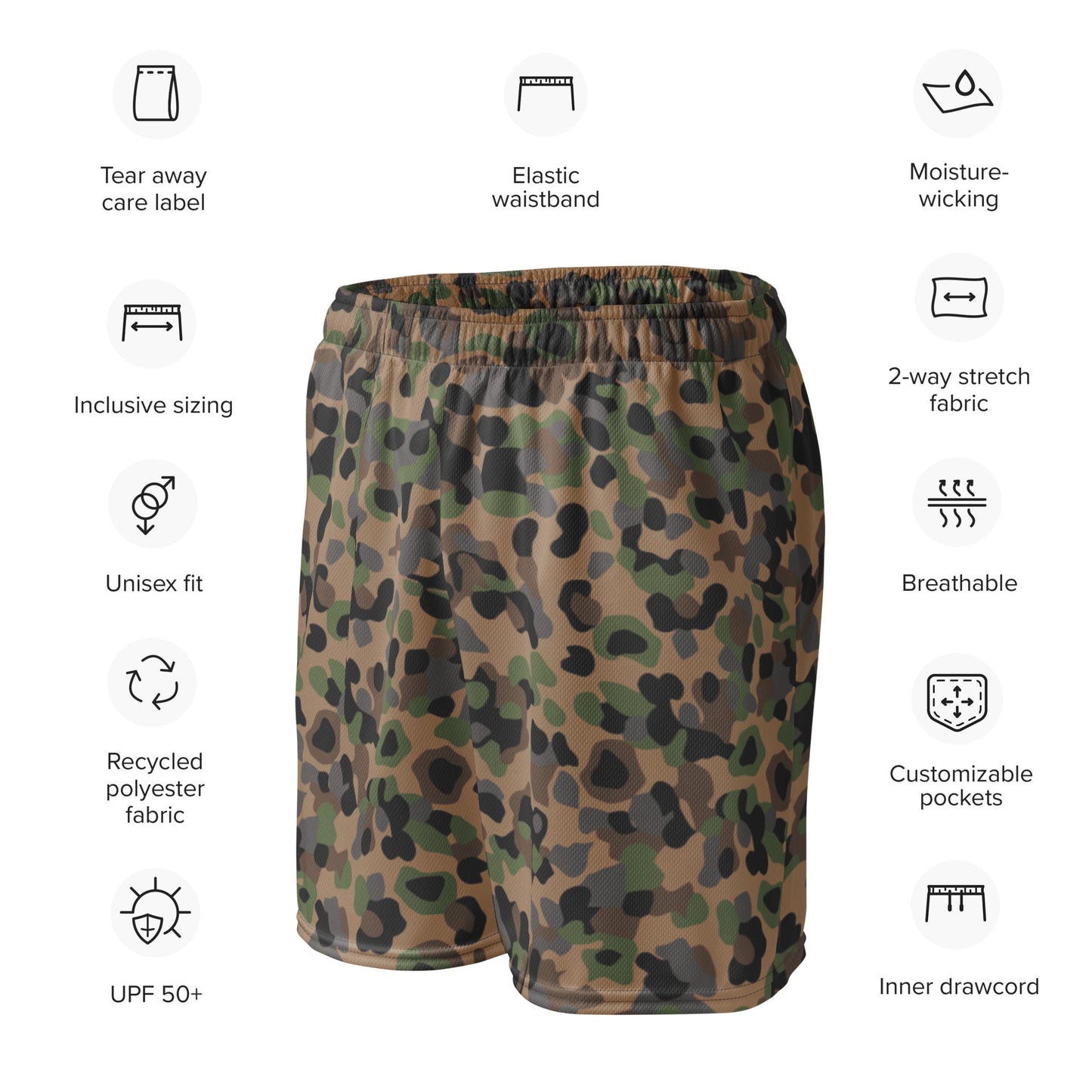 Austrian Pea Dot Erbsenmuster K4 CAMO Unisex mesh shorts - Mesh Shorts