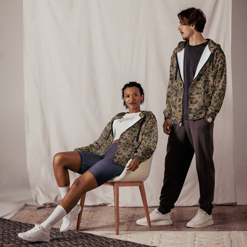 Pea Dot Erbsenmuster K4 CAMO Unisex Zip Hoodie