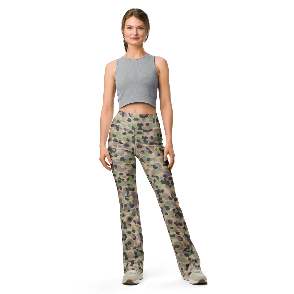 Austrian Pea Dot CAMO Flare leggings - Womens Leggings