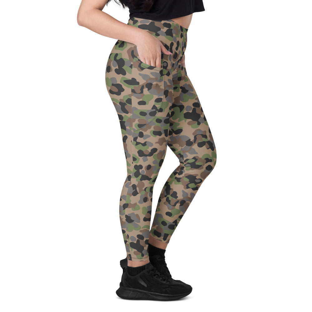 Austrian Pea Dot CAMO Leggings with pockets - Womens With Pockets