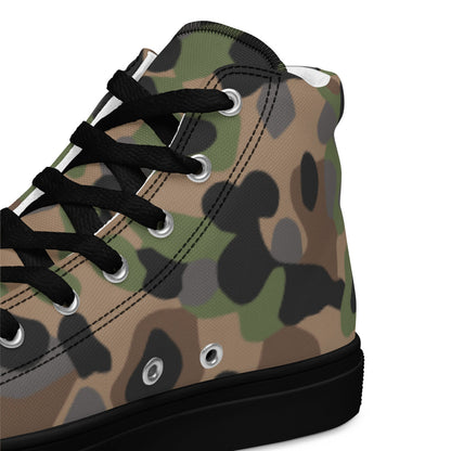 Austrian Pea Dot CAMO Men’s high top canvas shoes - Mens High Top Canvas Shoes