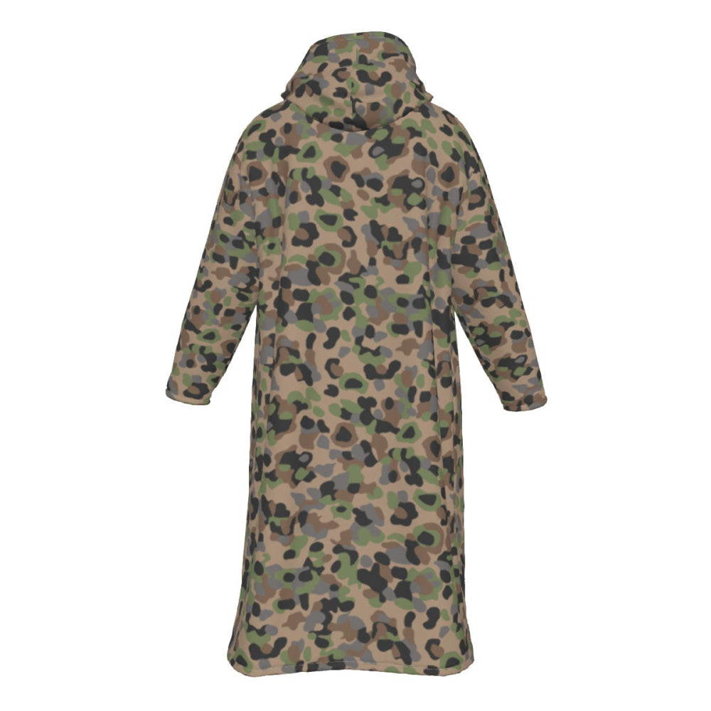 Austrian Pea Dot CAMO Men’s Sherpa Zip Up Long Coat - Mens