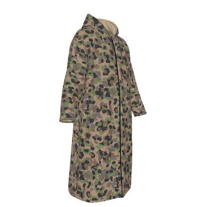 Austrian Pea Dot CAMO Men’s Sherpa Zip Up Long Coat - Mens