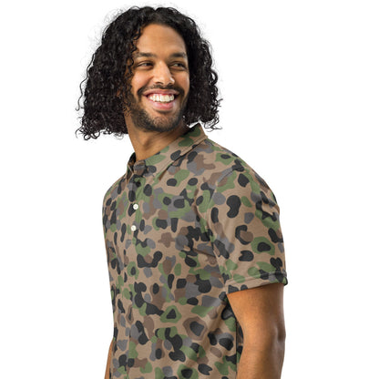 Austrian Pea Dot CAMO Men’s slim fit polo - Mens Slim Fit Polo