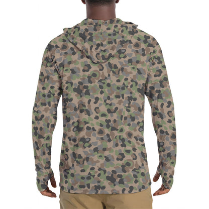 Austrian Pea Dot CAMO Men’s Sunscreen Sports Hoodie With Thumb Holes - Mens