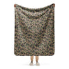 Austrian Pea Dot CAMO Sherpa blanket - 50″×60″