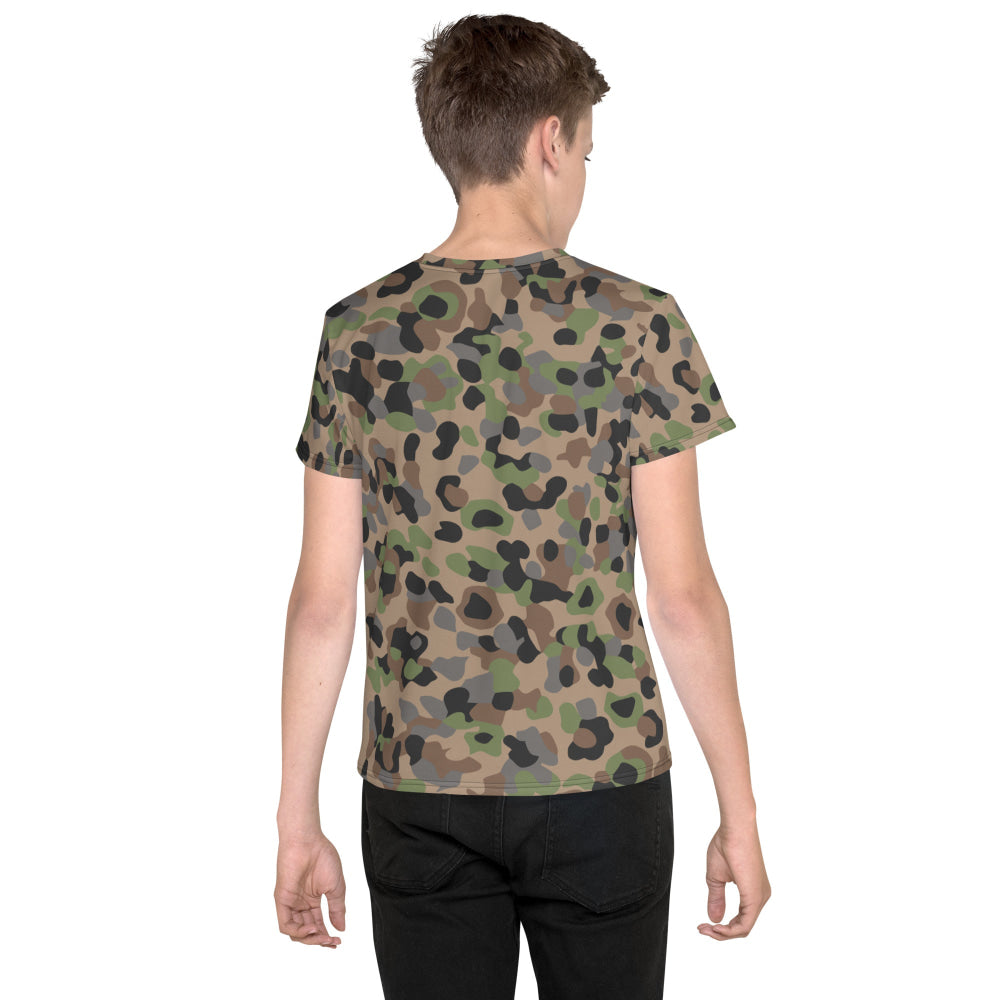 Austrian Pea Dot CAMO Youth crew neck t-shirt - Crew Neck T-shirt