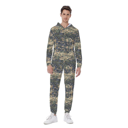 Austrian Tarnanzug CAMO Men’s Hooded Jumpsuit - S / White