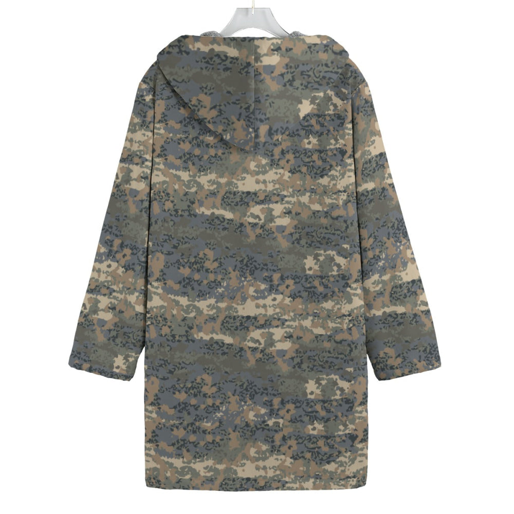 Austrian Tarnanzug CAMO Men’s Canvas Horn Buckle Fleece Windbreaker - Mens