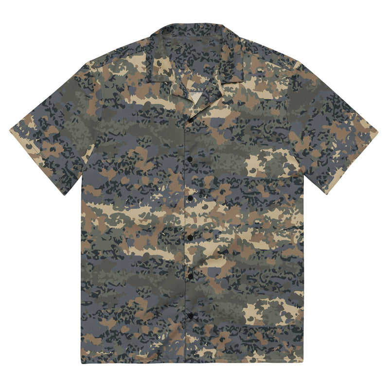 Tarnanzug Alpine CAMO Unisex Short-Sleeve Button Shirt - 2XS - Button-Up