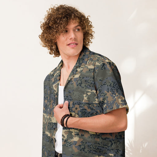Tarnanzug Alpine CAMO Unisex Short-Sleeve Button Shirt - Button-Up