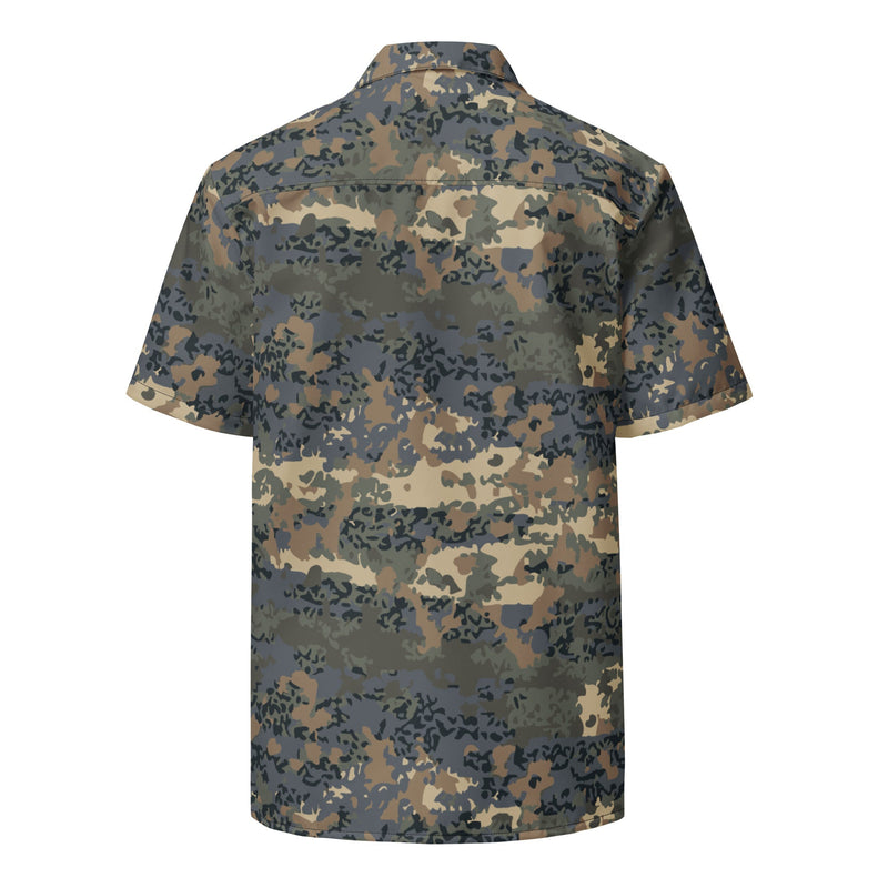 Tarnanzug Alpine CAMO Unisex Short-Sleeve Button Shirt - Button-Up