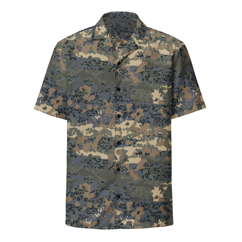 Tarnanzug Alpine CAMO Unisex Short-Sleeve Button Shirt - Button-Up